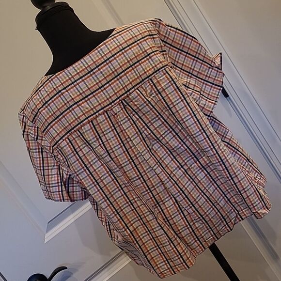 a.n.a a new apparel  sz 0X woman plaid shirt, button front - Picture 3 of 9